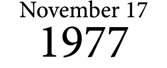 November 17 1977