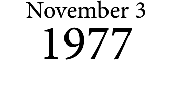 November 3 1977
