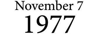November 7 1977