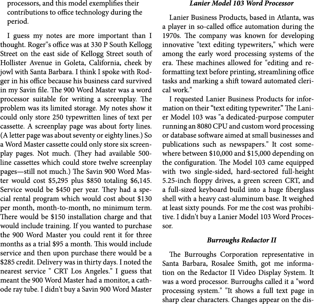 processors, and this model exemplifies their contributions to office technology during the period. I guess my notes a...