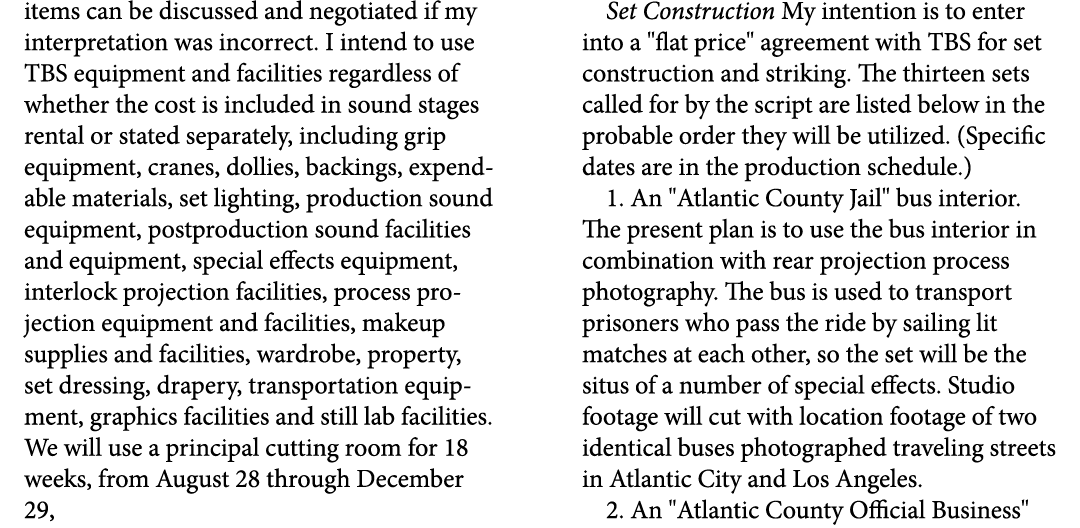 items can be discussed and negotiated if my interpretation was incorrect. I intend to use TBS equipment and facilitie...