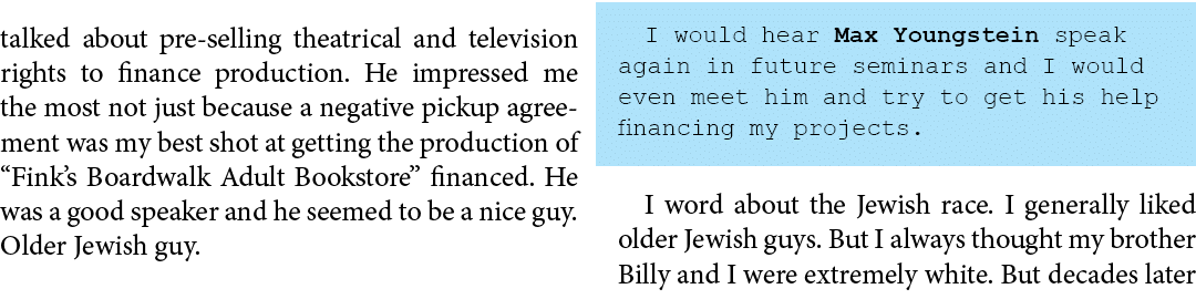 talked about pre selling theatrical and television rights to finance production. He impressed me the most not just be...