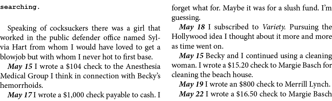searching. Speaking of cocksuckers there was a girl that worked in the public defender office named ﻿﻿Sylvia Hart fro...