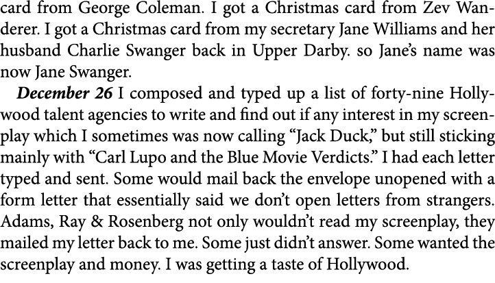 card from ﻿George Coleman. I got a Christmas card from ﻿Zev Wanderer. I got a Christmas card from my secretary ﻿Jane ...