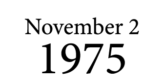 November 2 1975