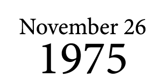 November 26 1975