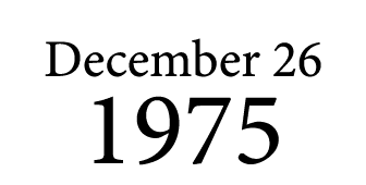 December 26 1975