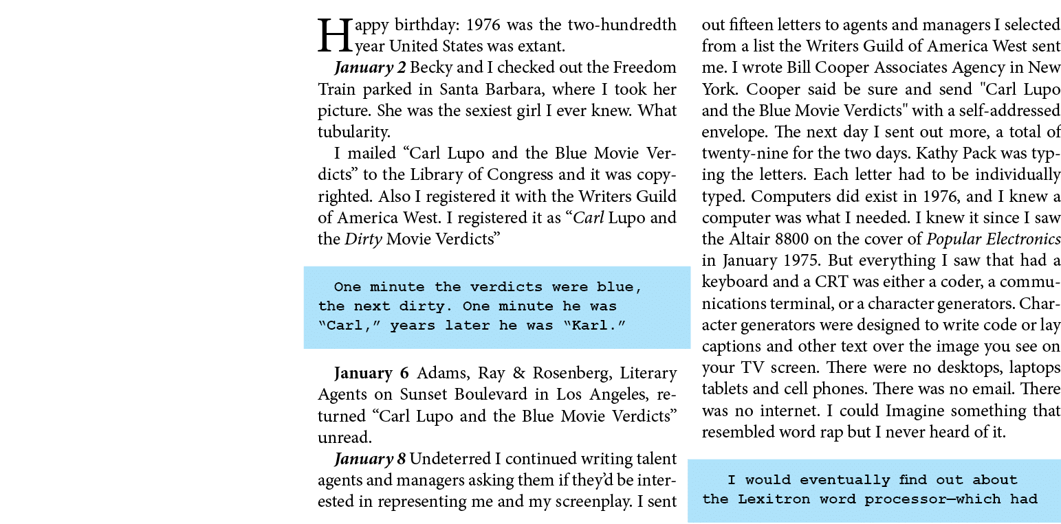 Happy birthday: 1976 was the two hundredth year United States was extant. January 2￼ Becky and I checked out the ﻿Fre...