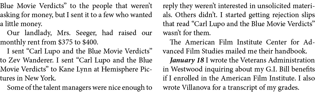 Blue Movie Verdicts” to the people that weren’t asking for money, but I sent it to a few who wanted a little money. O...
