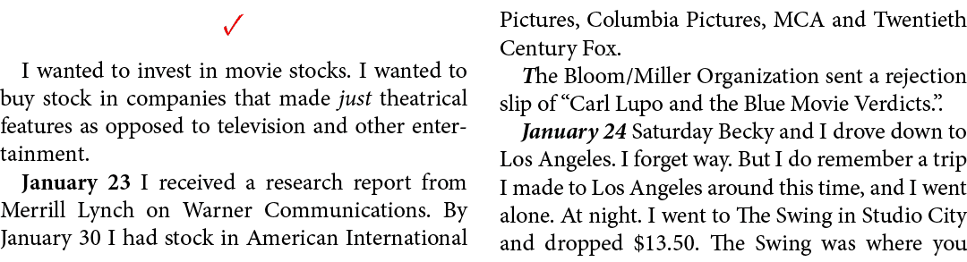 ✓ I wanted to invest in ﻿movie stocks. I wanted to buy stock in companies that made just theatrical features as oppos...