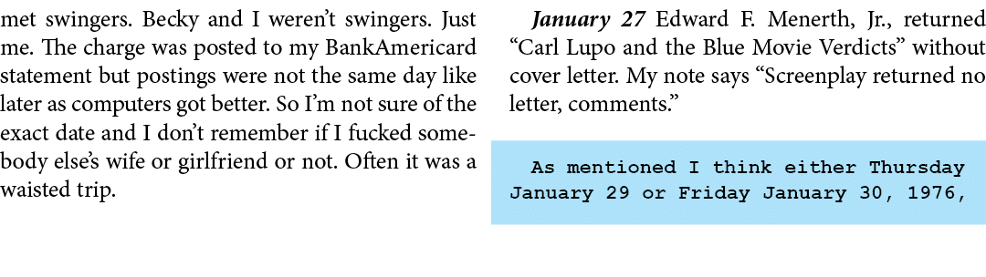 met ﻿swingers. Becky and I weren’t ﻿swingers. Just me. The charge was posted to my BankAmericard statement but postin...