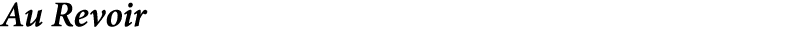 Au Revoir