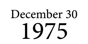 December 30 1975