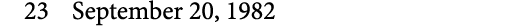 23 September 20, 1982