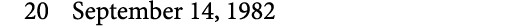 20 September 14, 1982