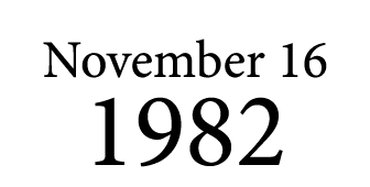 November 16 1982