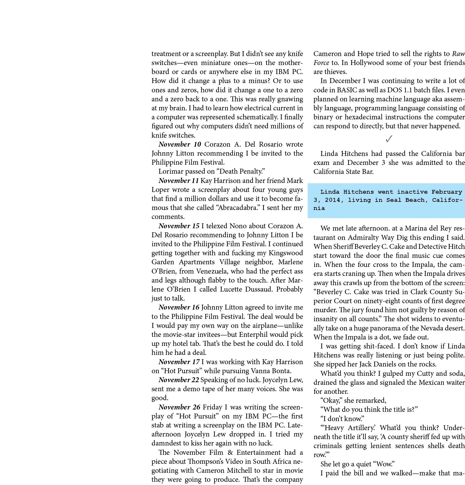 treatment or a screenplay. But I didn’t see any knife switches—even miniature ones—on the motherboard or cards or any...