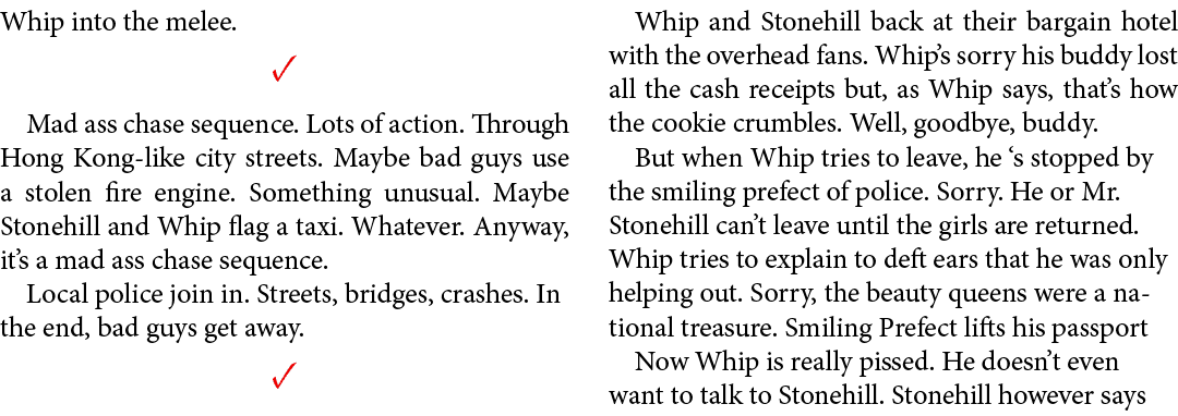 Whip into the melee. ✓ Mad ass chase sequence. Lots of action. Through ﻿Hong Kong like city streets. Maybe bad guys u...