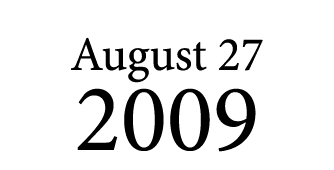August 27 2009
