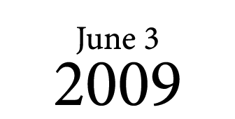 June 3 2009