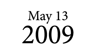 May 13 2009