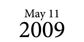 May 11 2009