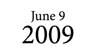 June 9 2009
