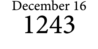 December 16 1243