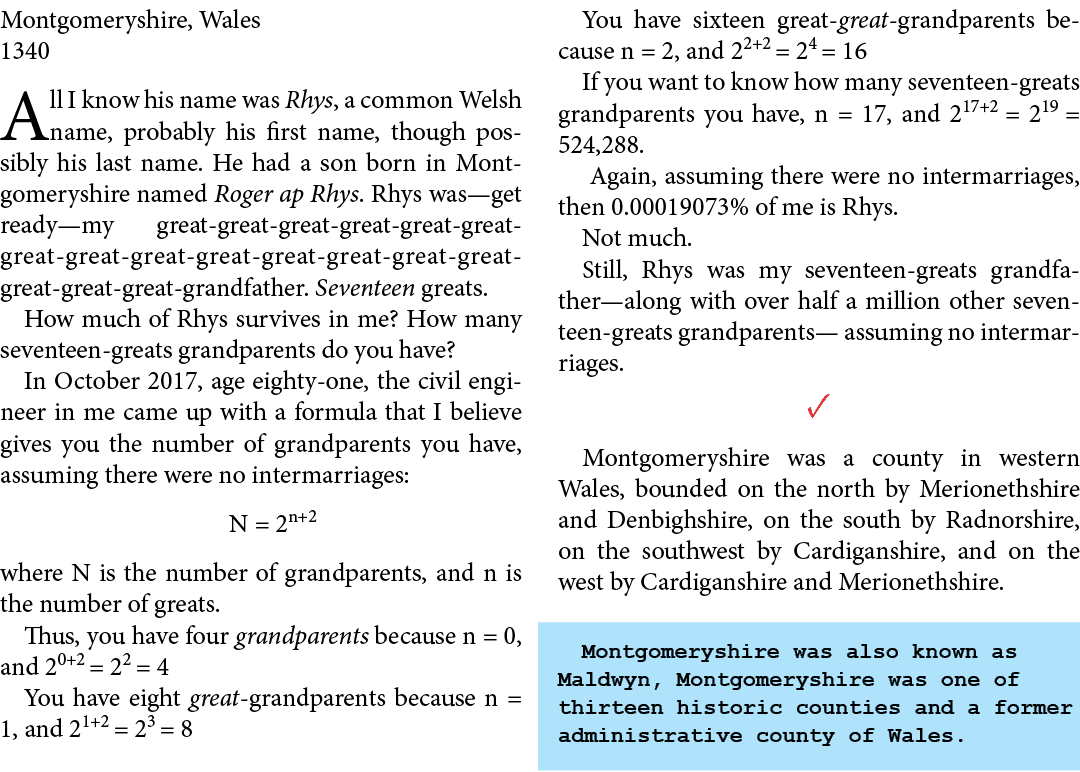 Montgomeryshire, Wales 1340 All I know his name was ﻿Rhys, a common ﻿Welsh name, probably his first name, though poss...
