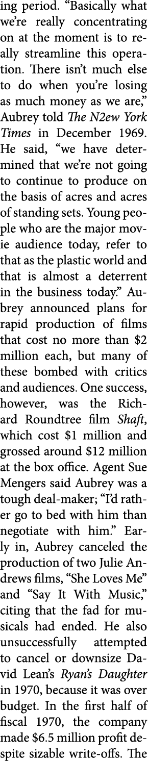 ing period. “Basically what we’re really concentrating on at the moment is to really streamline this operation. There...