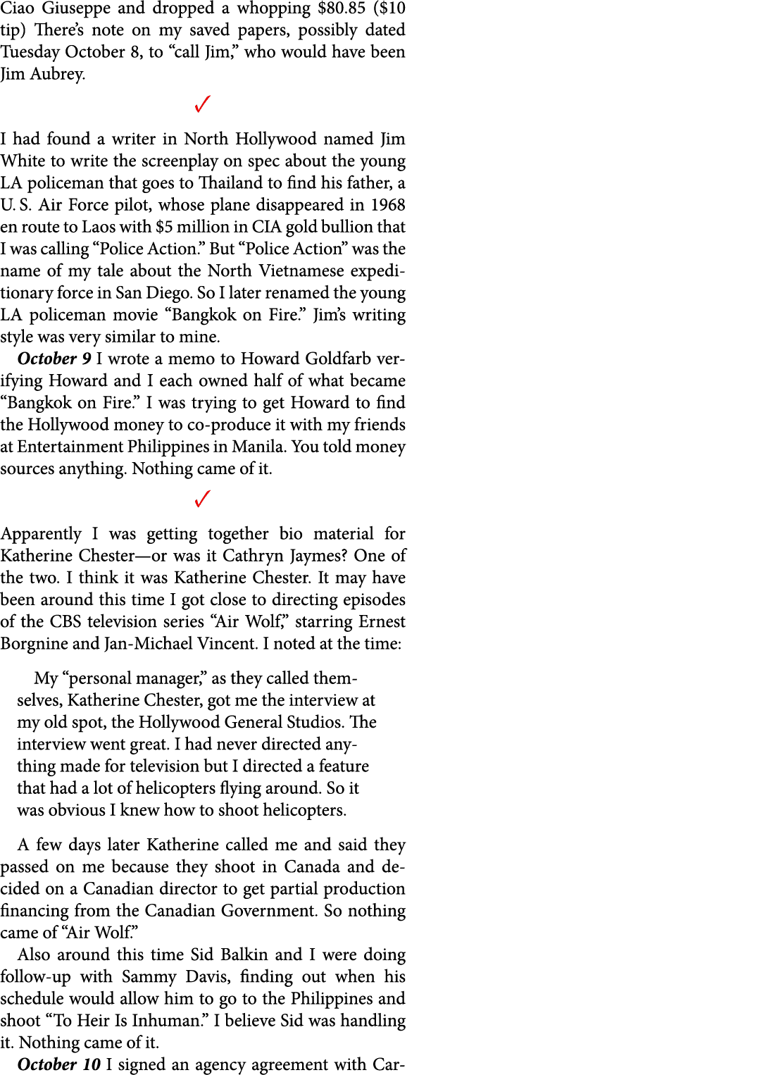 Ciao Giuseppe and dropped a whopping $80.85 ($10 tip) There’s note on my saved papers, possibly dated Tuesday October...