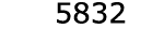  5832