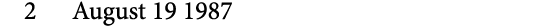 2 August 19 1987