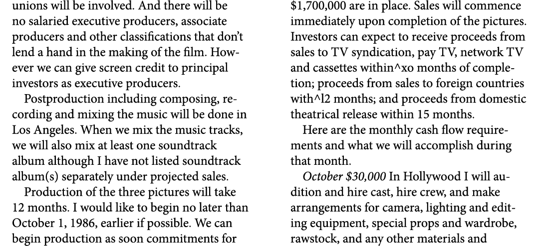 unions will be involved. And there will be no salaried executive producers, associate producers and other classificat...