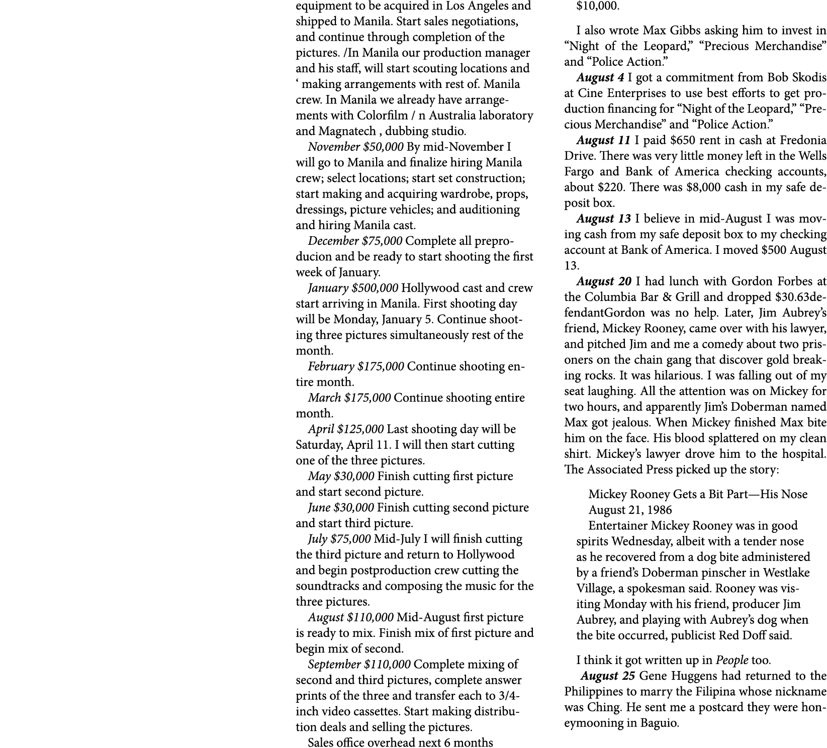 equipment to be acquired in Los Angeles and shipped to Manila. Start sales negotiations, and continue through complet...
