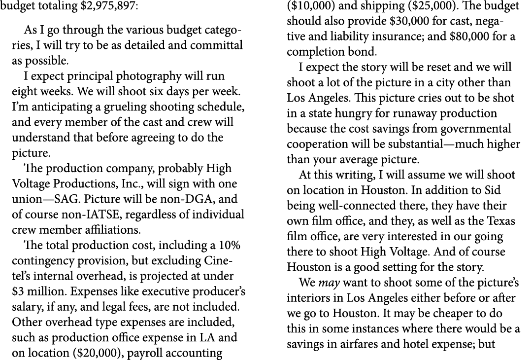 budget totaling $2,975,897: As I go through the various budget categories, I will try to be as detailed and committal...