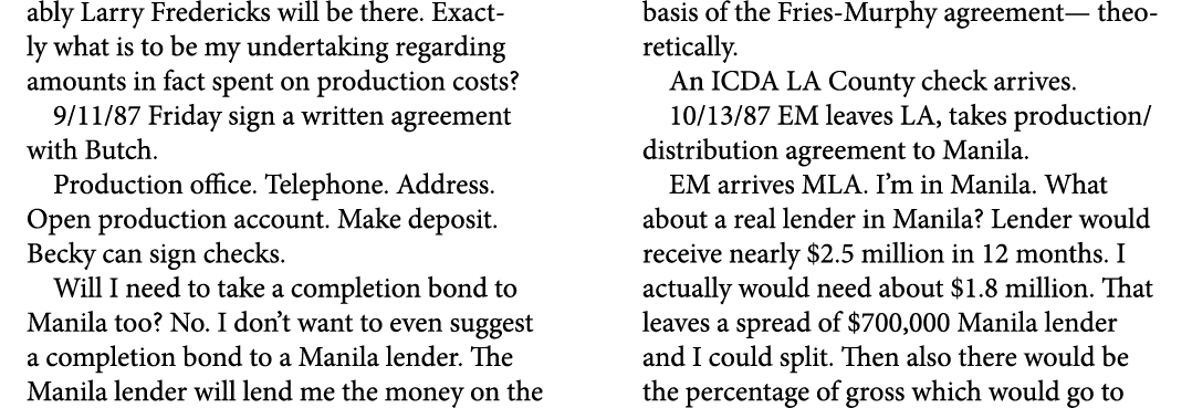 ably Larry Fredericks will be there. Exactly what is to be my undertaking regarding amounts in fact spent on producti...