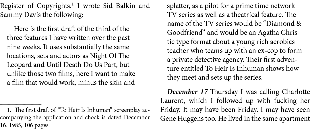 Register of Copyrights. I wrote Sid Balkin and Sammy Davis the following: Here is the first draft of the third of the...