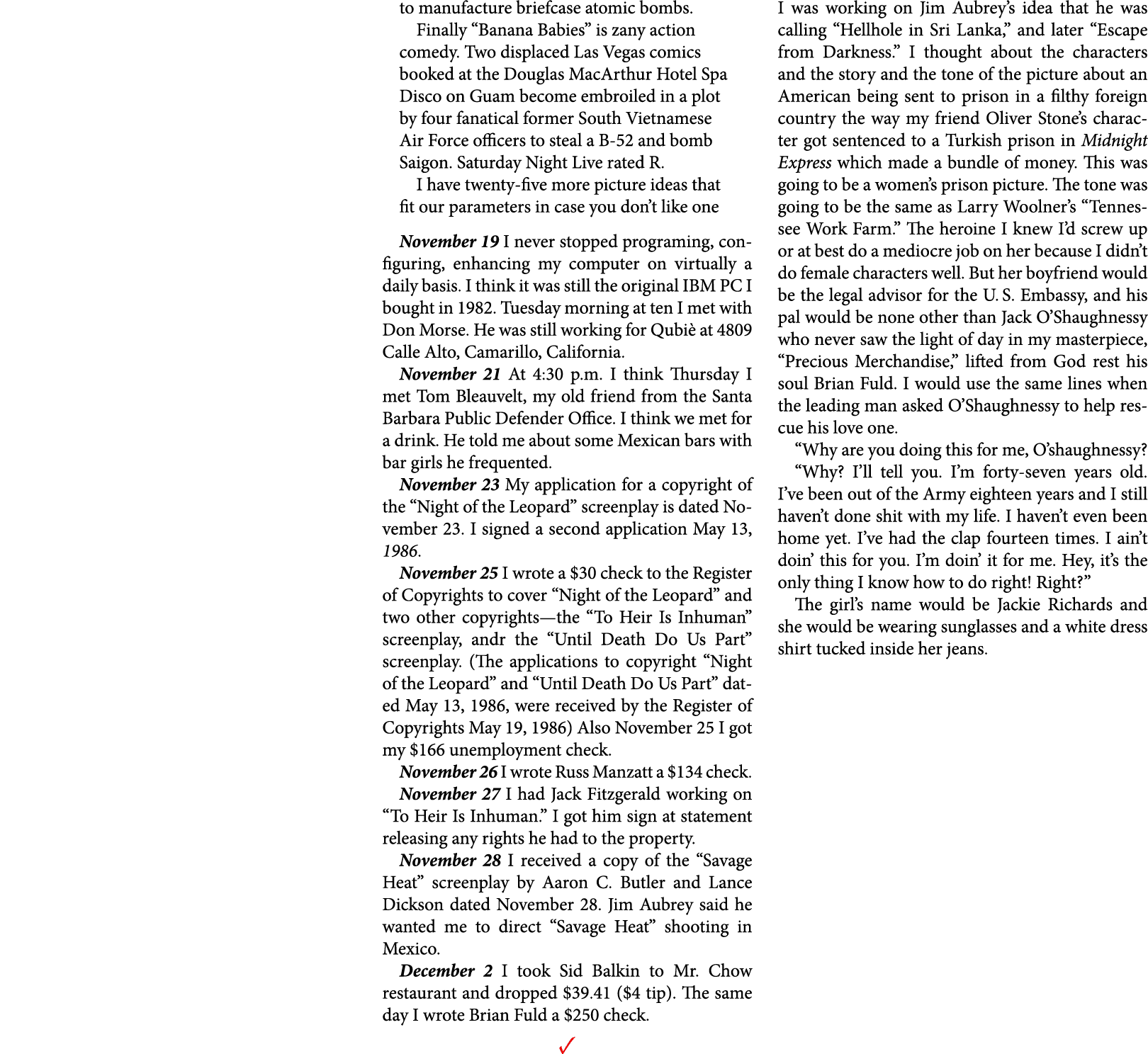 to manufacture briefcase atomic bombs. Finally “Banana Babies” is zany action comedy. Two displaced Las Vegas comics ...