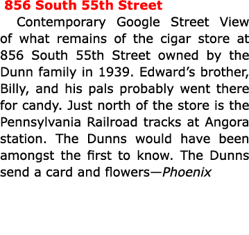  856 South 55th Street Contemporary ﻿Google Street View of what remains of the cigar store at 856 South 55th Street o...