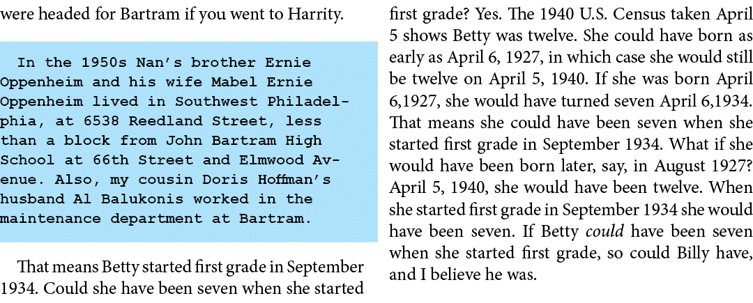 were headed for Bartram if you went to Harrity. In the 1950s Nan’s brother Ernie Oppenheim and his wife Mabel Ernie O...