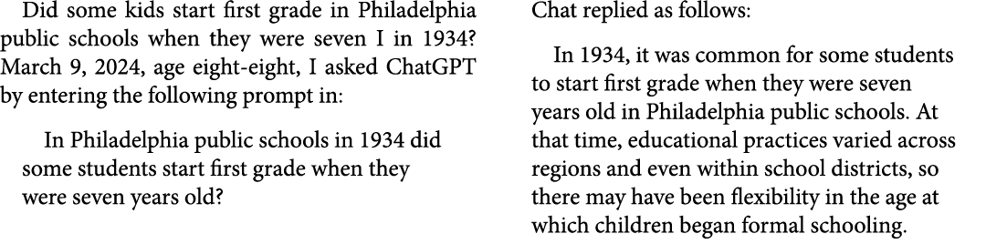 Did some kids start first grade in Philadelphia public schools when they were seven I in 1934? March 9, 2024, age eig...