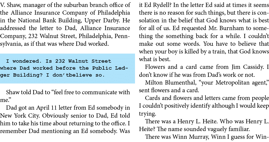 V. Shaw, manager of the suburban branch office of the ﻿Alliance Insurance Company of Philadelphia in the ﻿National Ba...