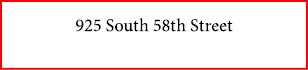 ﻿925 South 58th Street 