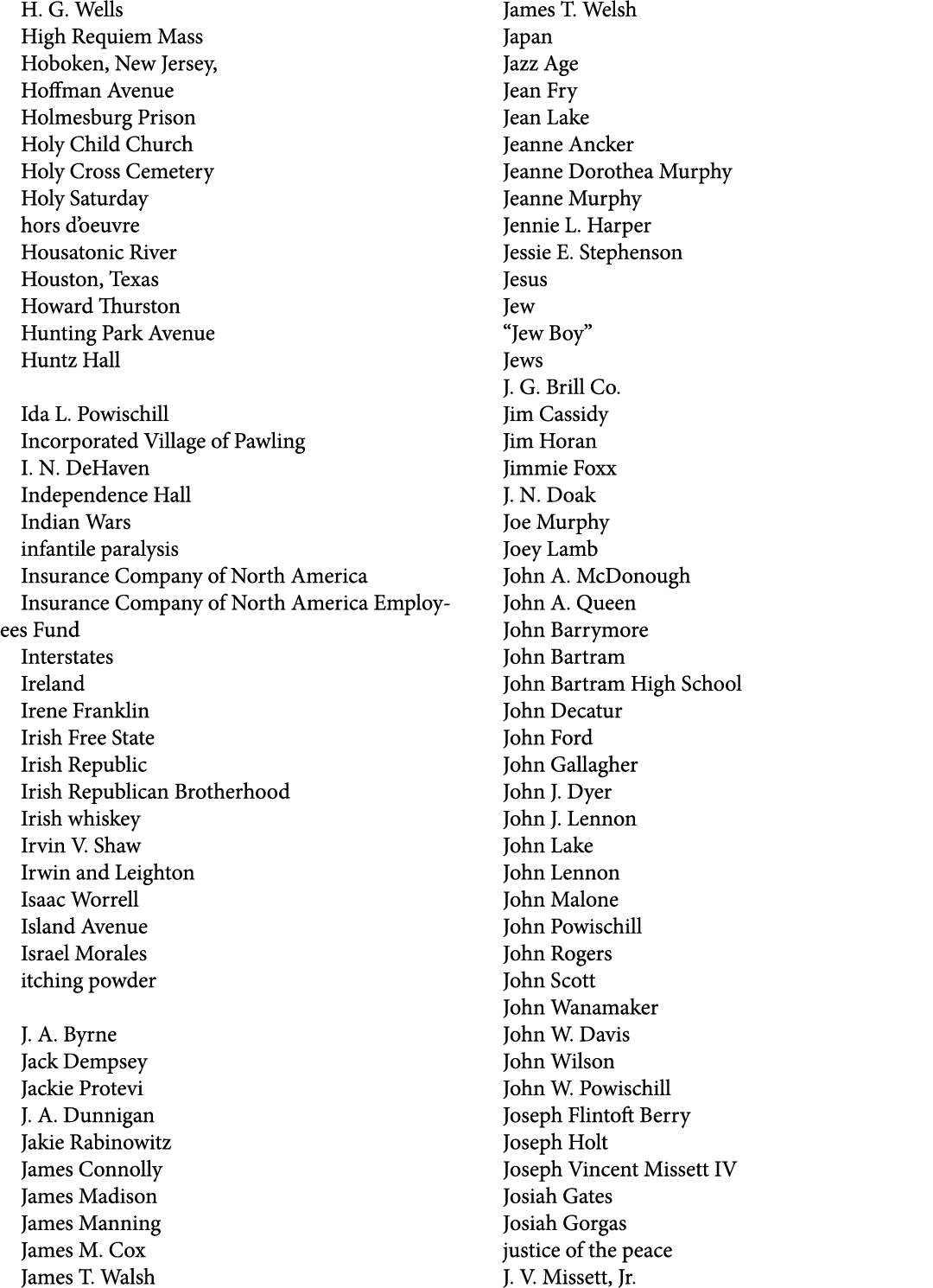 H. G. Wells High Requiem Mass Hoboken, New Jersey, Hoffman Avenue Holmesburg Prison Holy Child Church Holy Cross Ceme...