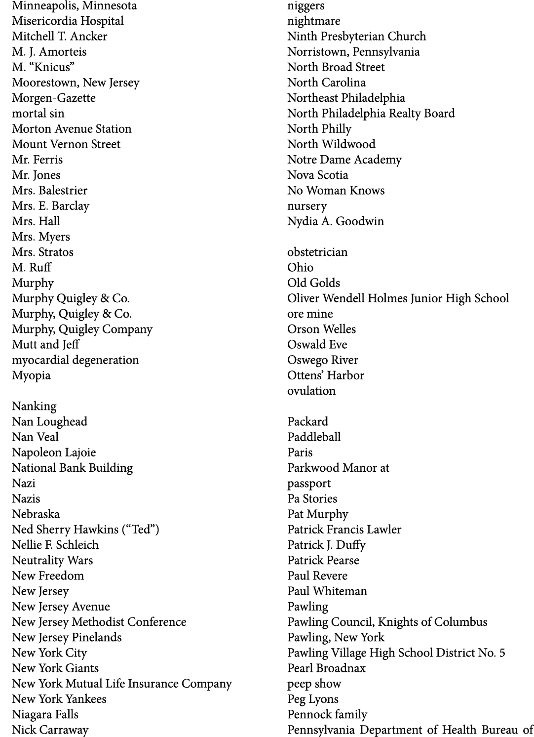 Minneapolis, Minnesota Misericordia Hospital Mitchell T. Ancker M. J. Amorteis M. “Knicus” Moorestown, New Jersey Mor...