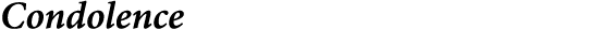 Condolence