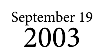 September 19 2003