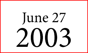 June 27 2003