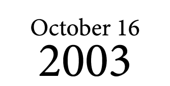 October 16 2003